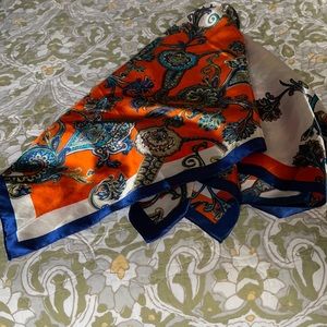 Large silk scarf / swim cover up